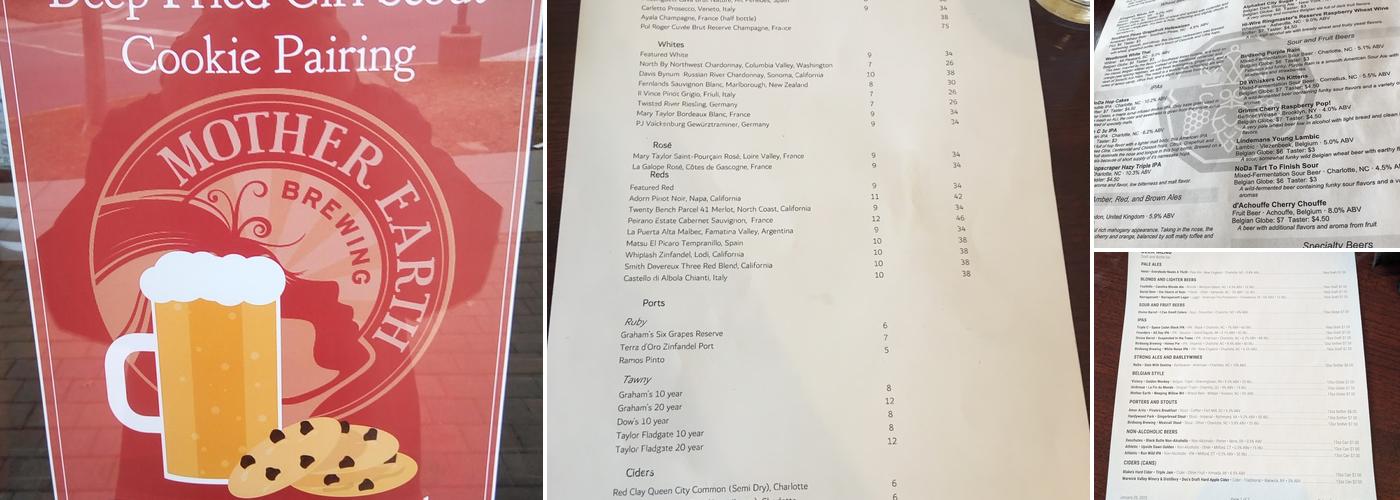 Queen City Craft and Gourmet Menu