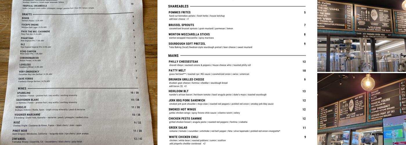 Nine Giant Menu