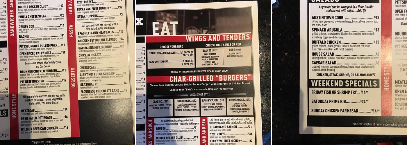SB Restaurant Menu