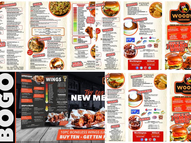 Woodys Wing House Menu