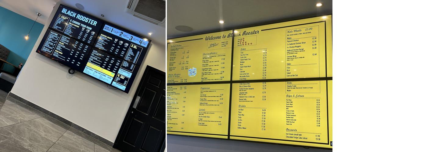 Black Rooster Govan Menu