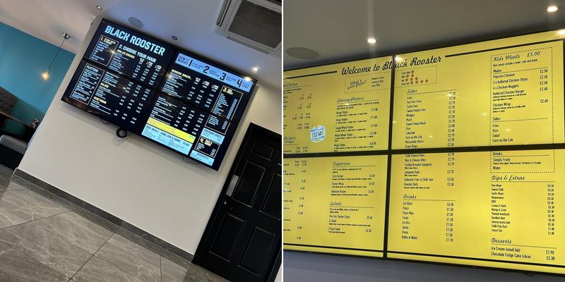 Black Rooster Govan Menu