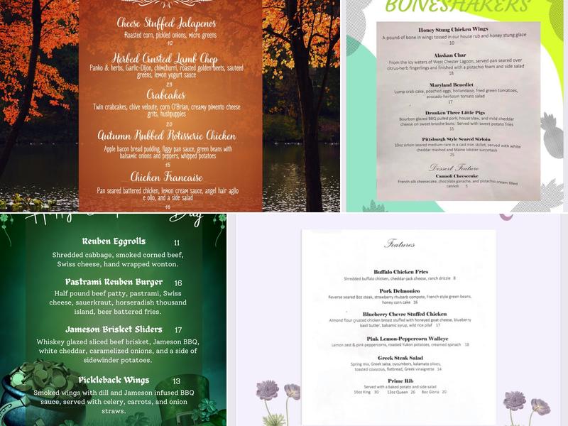 The Timberlanes Complex Menu