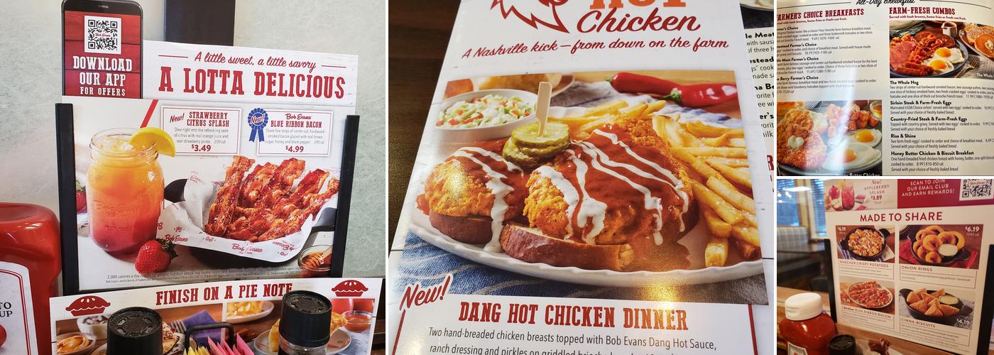 Bob Evans Menu