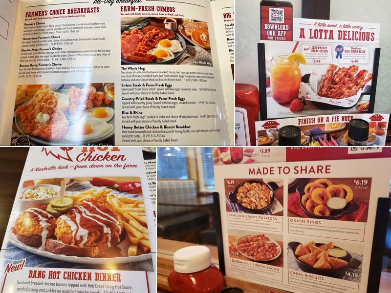 Bob Evans Menu