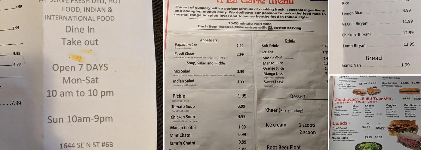 SAM'S BURGER Menu