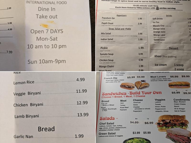 SAM'S BURGER Menu