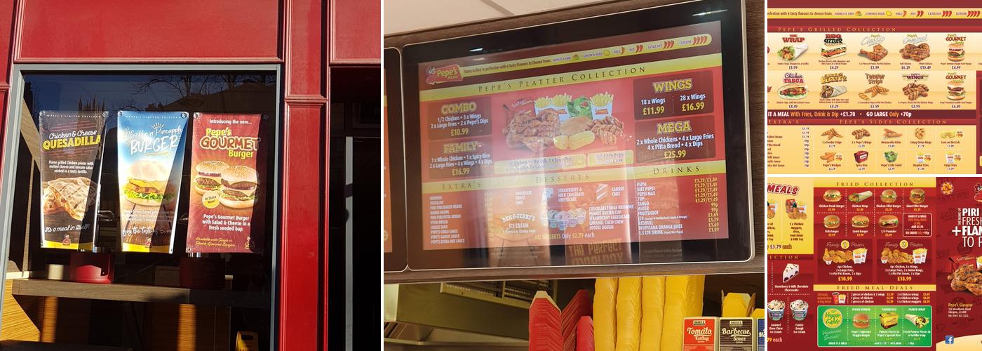 Pepe's Piri Piri Glasgow - Woodlands Road Menu