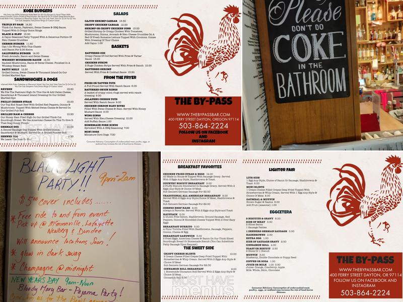 The By-Pass Bar & Grill Menu