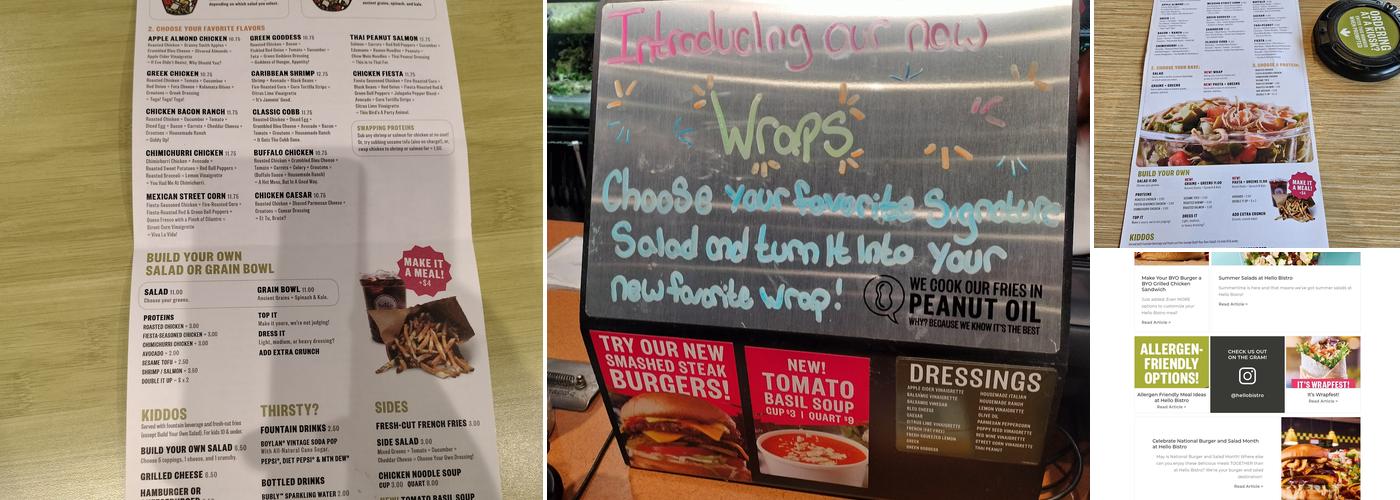 Hello Bistro Menu