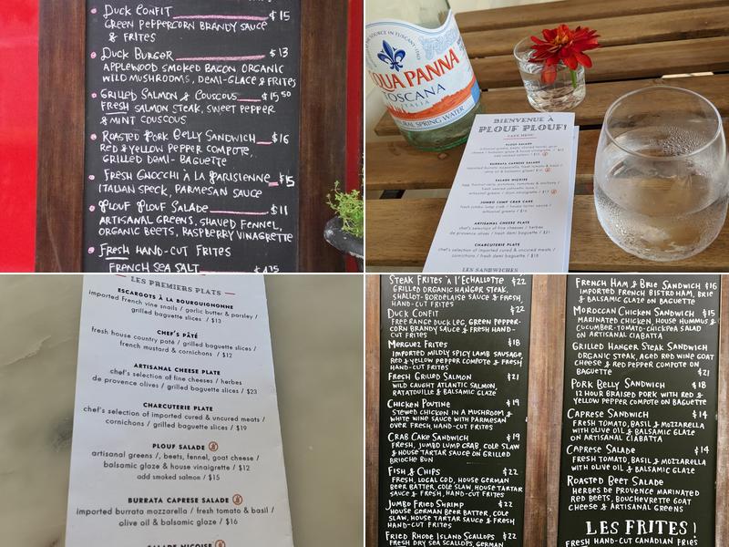 Plouf Plouf Gastronomie Menu