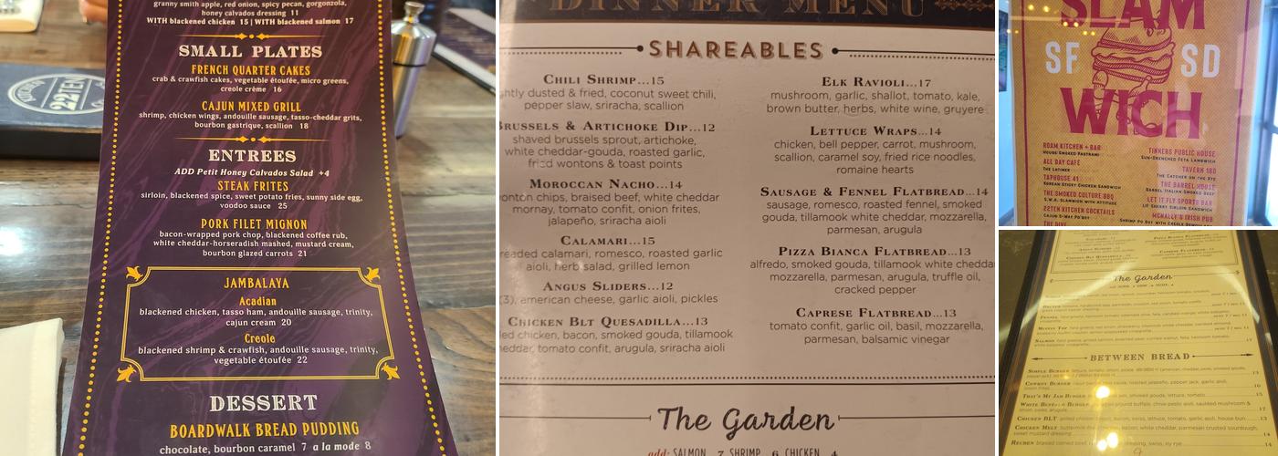 22TEN Kitchen Cocktails Menu