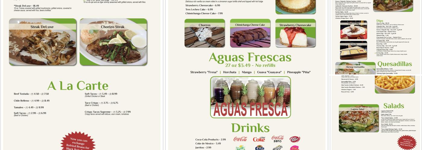 El Fogón Mexican Restaurant Menu