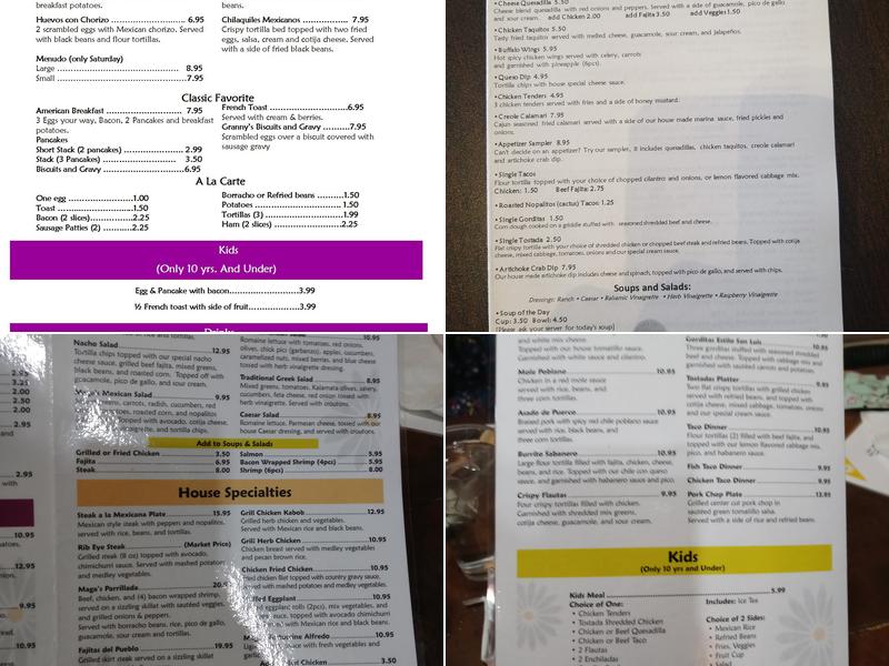 Maga's Menu