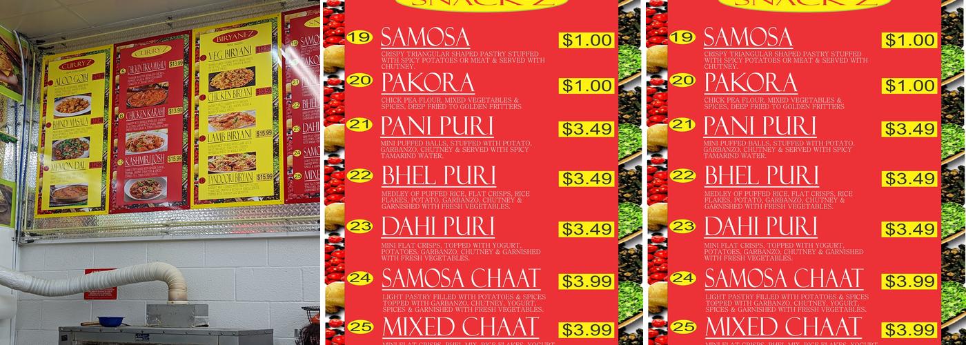 Curry Corner Cafe Menu