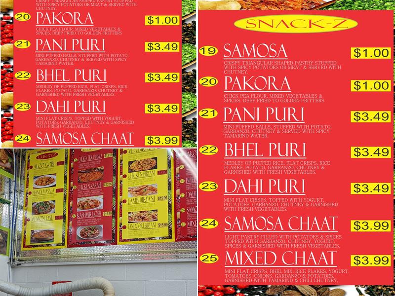 Curry Corner Cafe Menu