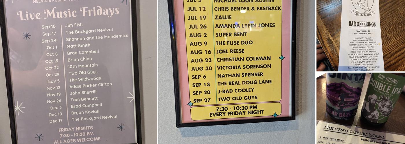 Melvin's Public House Menu