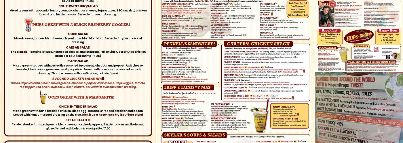 Hops n Drops Menu