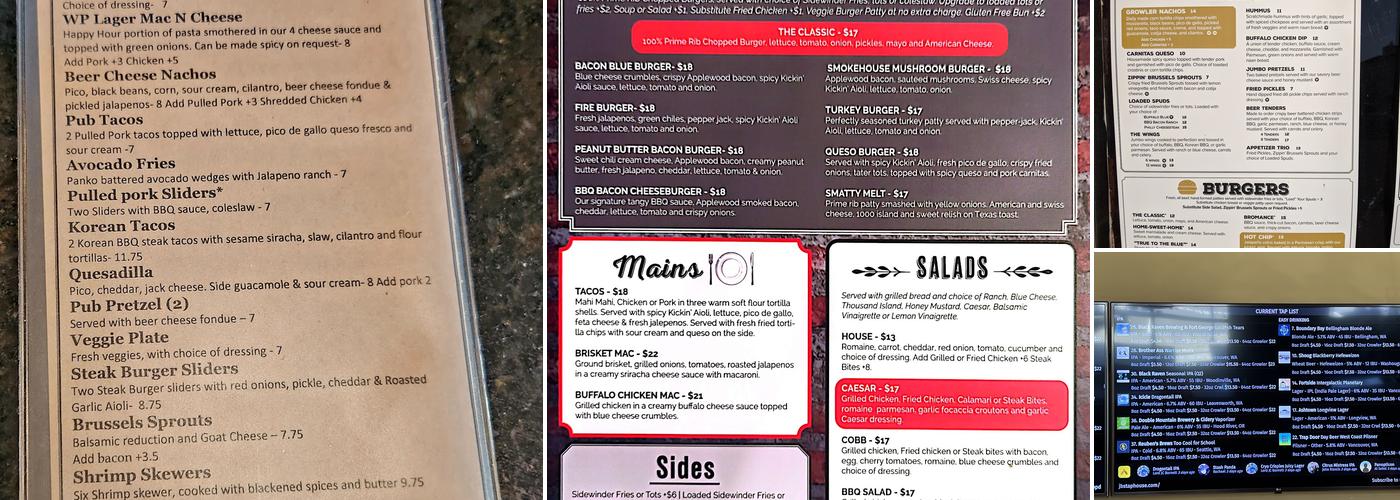 JB's Taphouse & Grill Menu