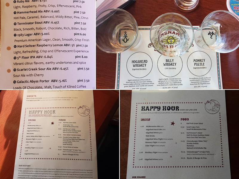 McMenamins Mill Creek Menu