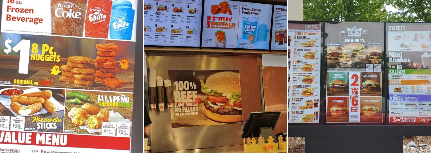 Burger King Menu