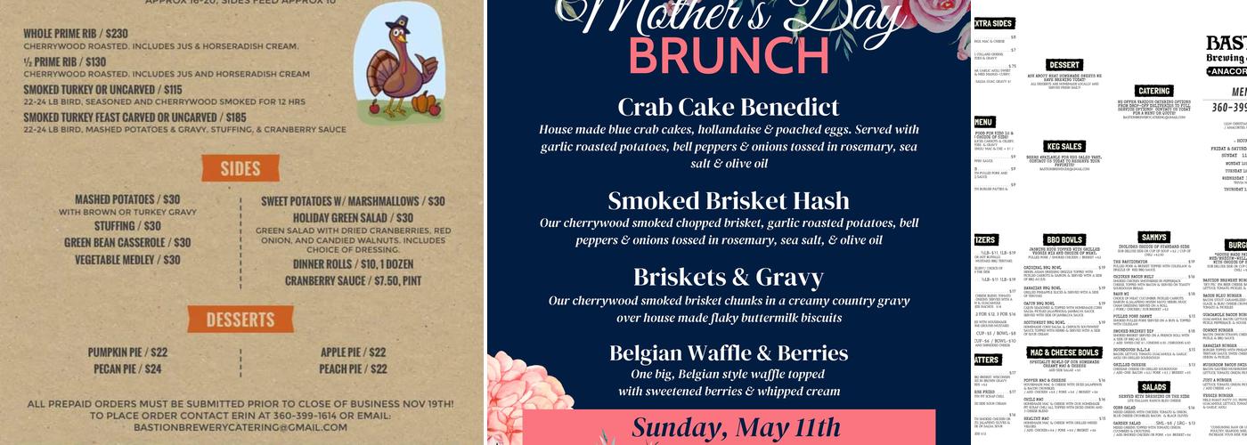Bastion Brewing Company Menu