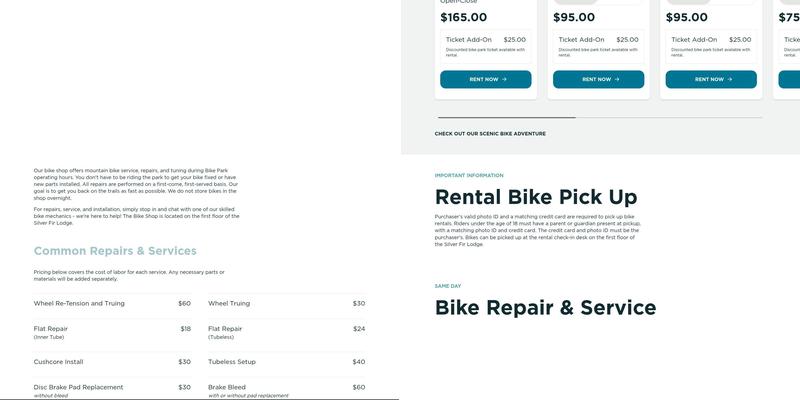 Silver Fir Lodge Menu