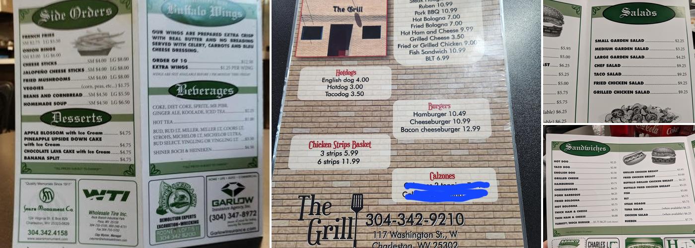 The Grill Menu