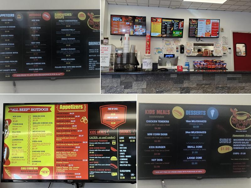 Hot Diggity Dogs Menu