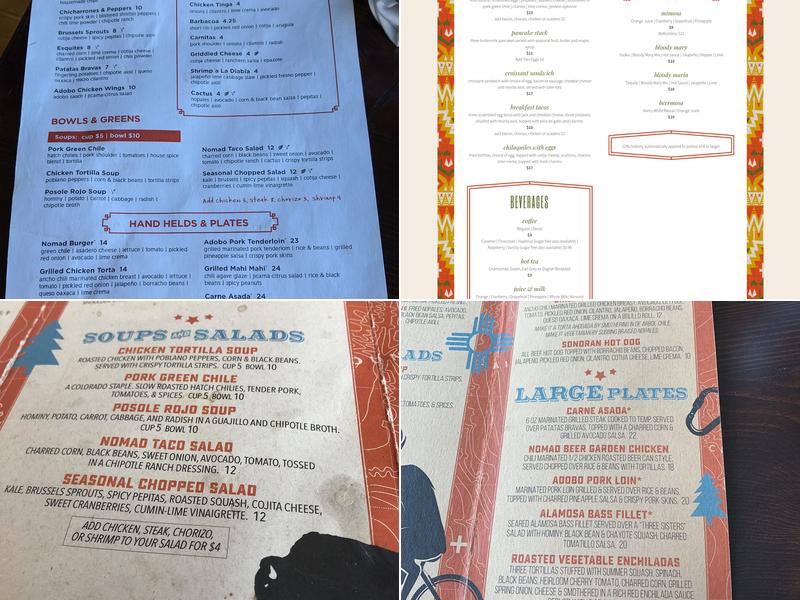 Nomad Taqueria + Beer Garden Menu