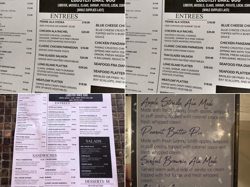 Millhouse Inn Menu