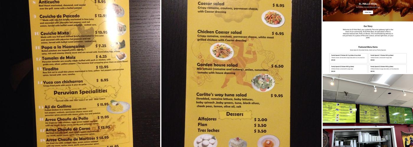 El Pollo Real Menu