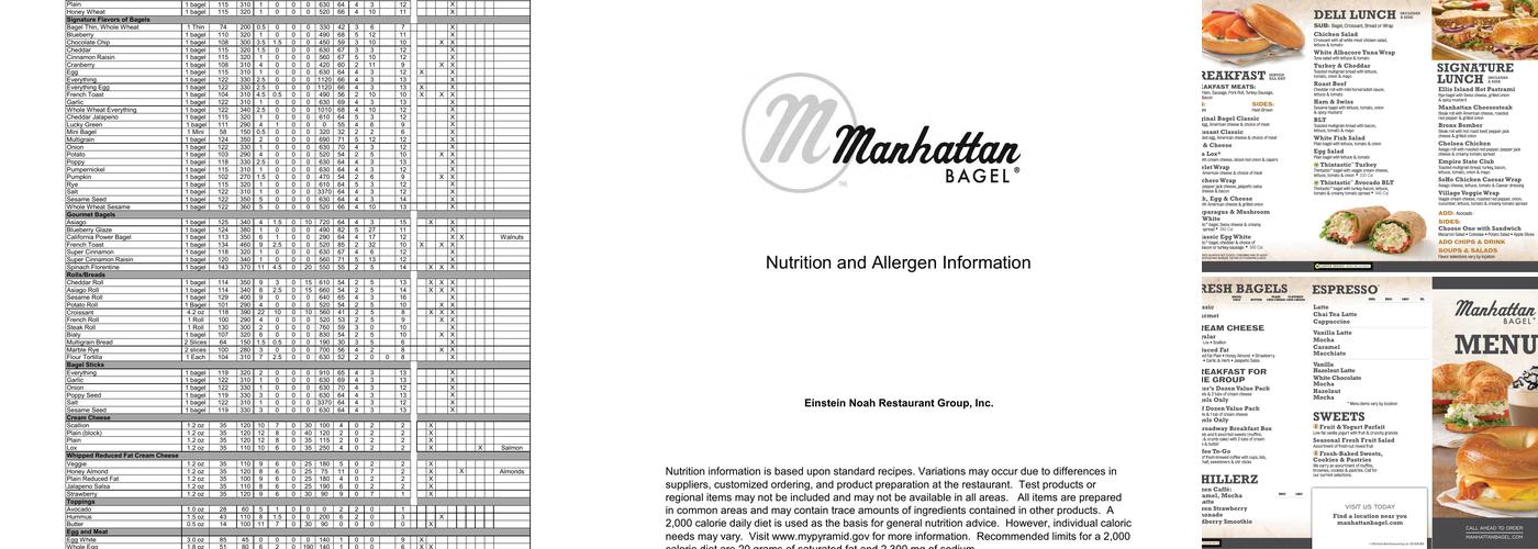 Mastic Beach Bagels Menu