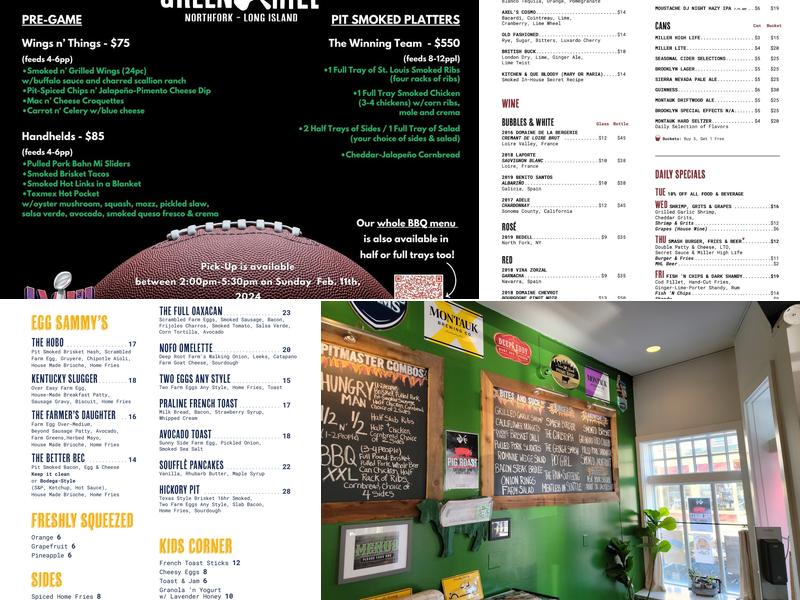 Green Hill Kitchen & Que Menu