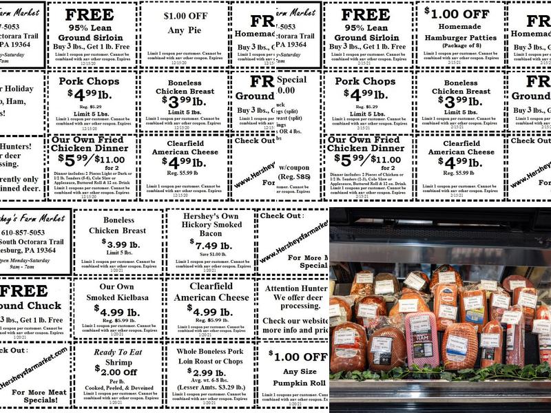 Hershey's Farm Market Menu