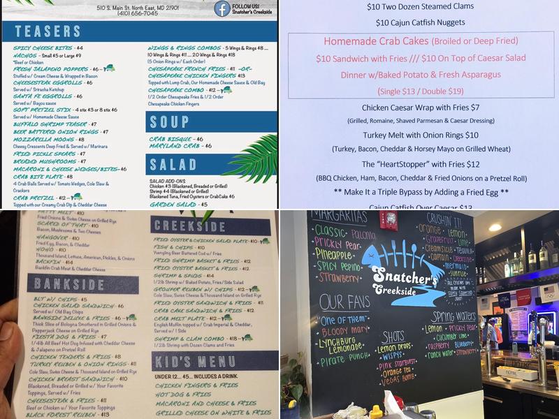 Snatcher's Creekside Menu