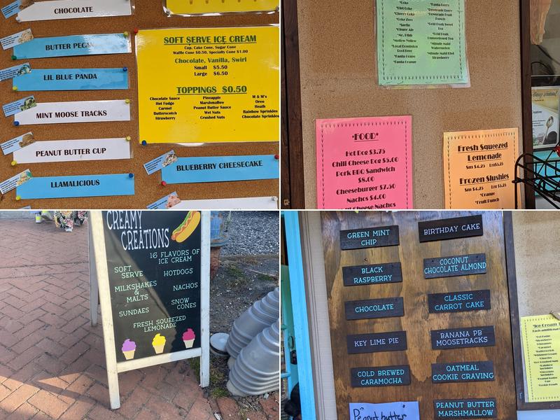 Creamy Creations Menu