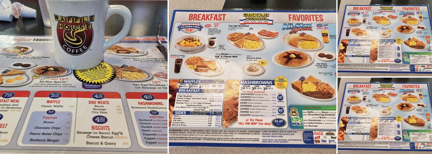Waffle House Menu