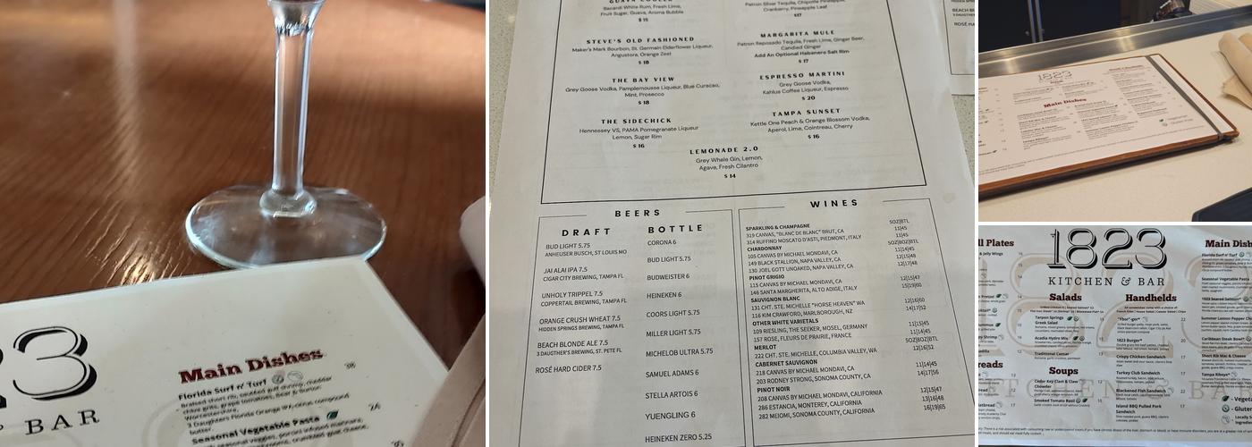 1823 Kitchen And Bar Menu