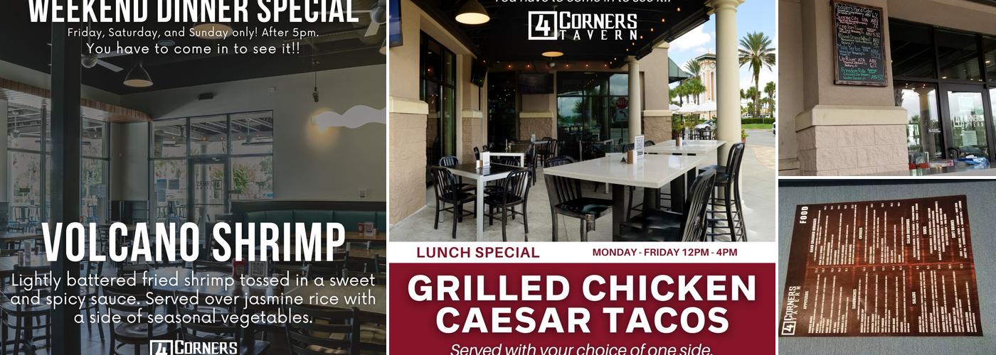 4 Corners Tavern Menu