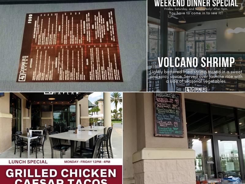 4 Corners Tavern Menu