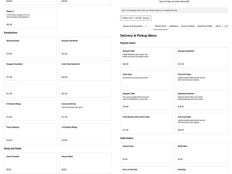 HAPPY SNAPPER SEAFOOD RESTAURANT Menu