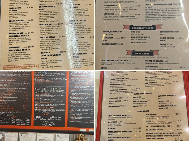 Masonry Cafe Catering Menu