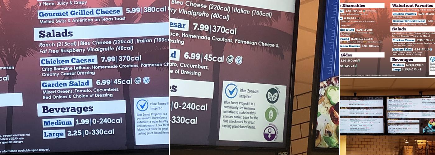 The Boardwalk Menu