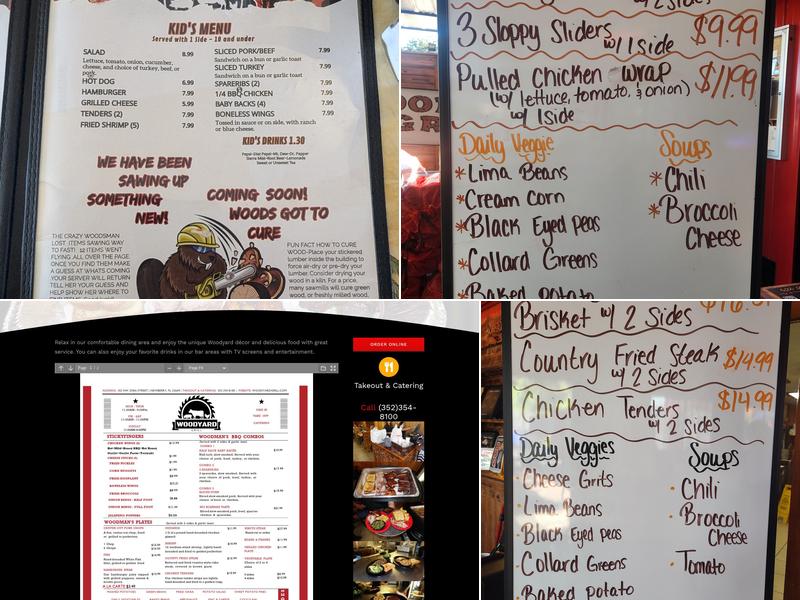 Woodyard Grill Menu