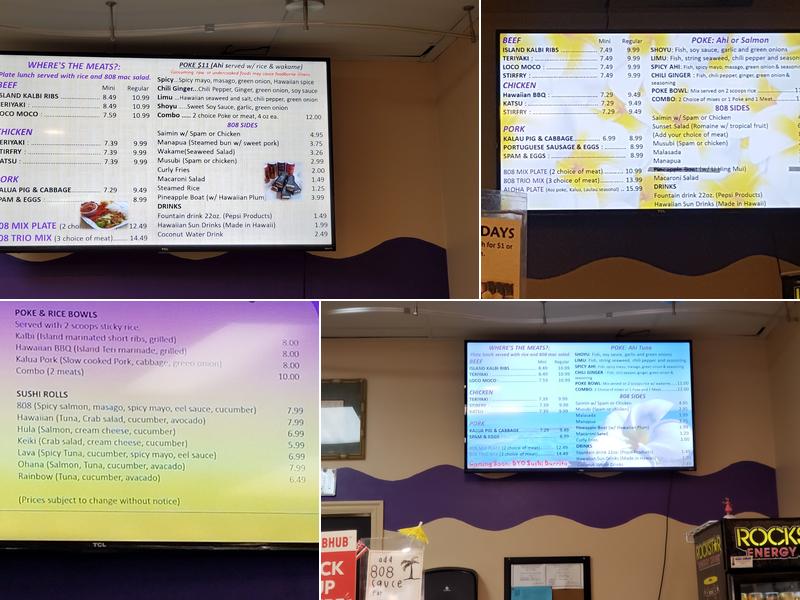 808 Hawaiian Eatery Menu