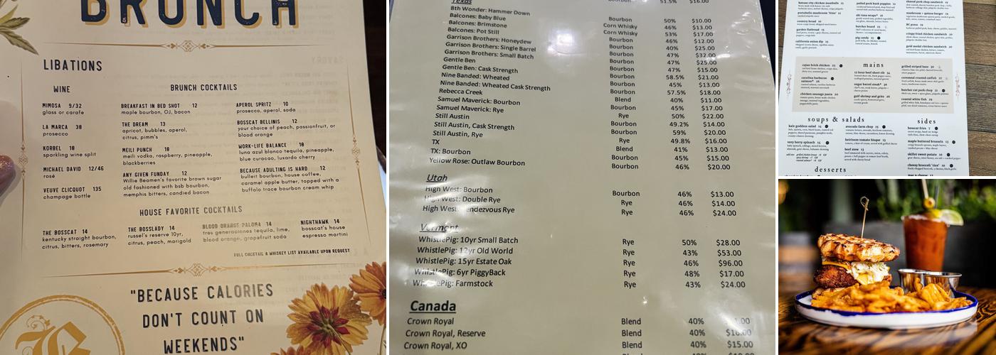 Bosscat Kitchen & Libations Menu