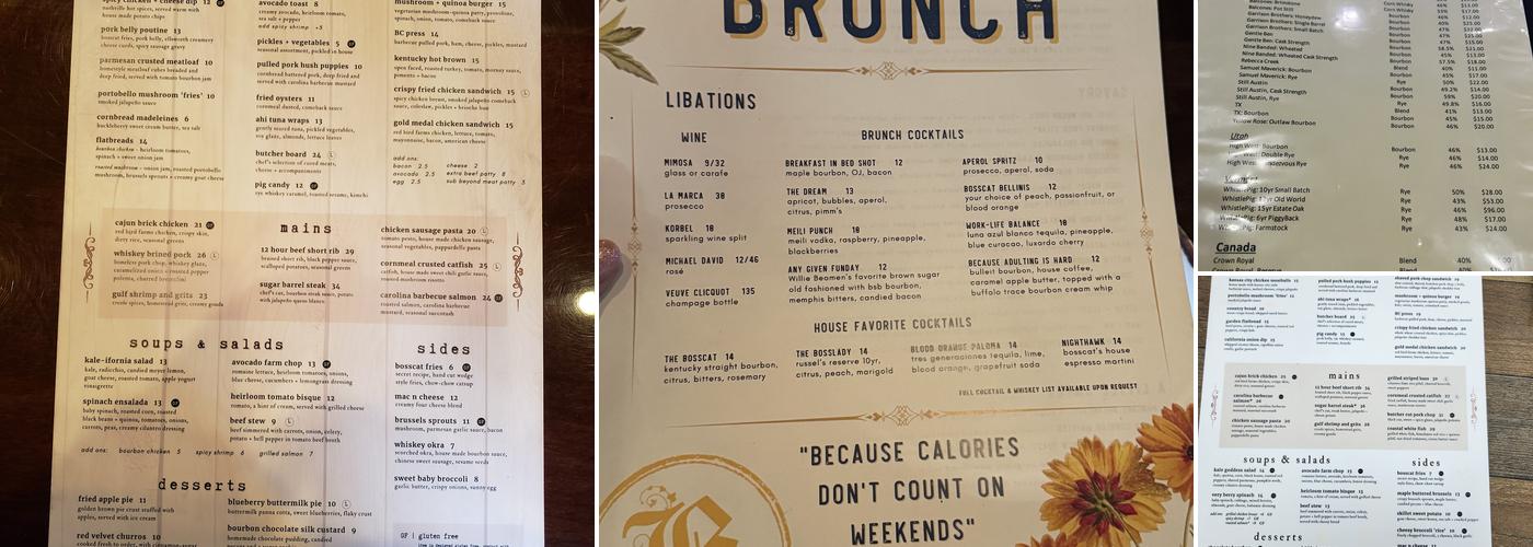 Bosscat Kitchen & Libations Menu