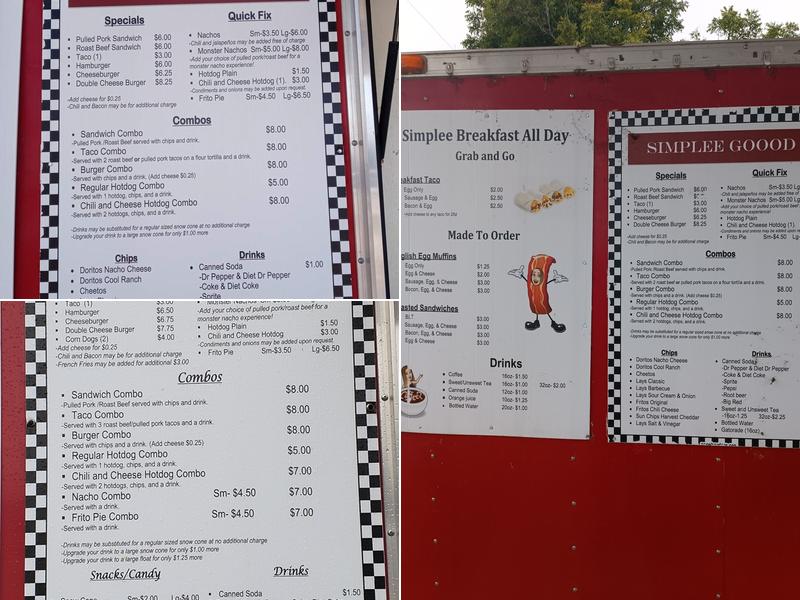 Simplee Good Menu