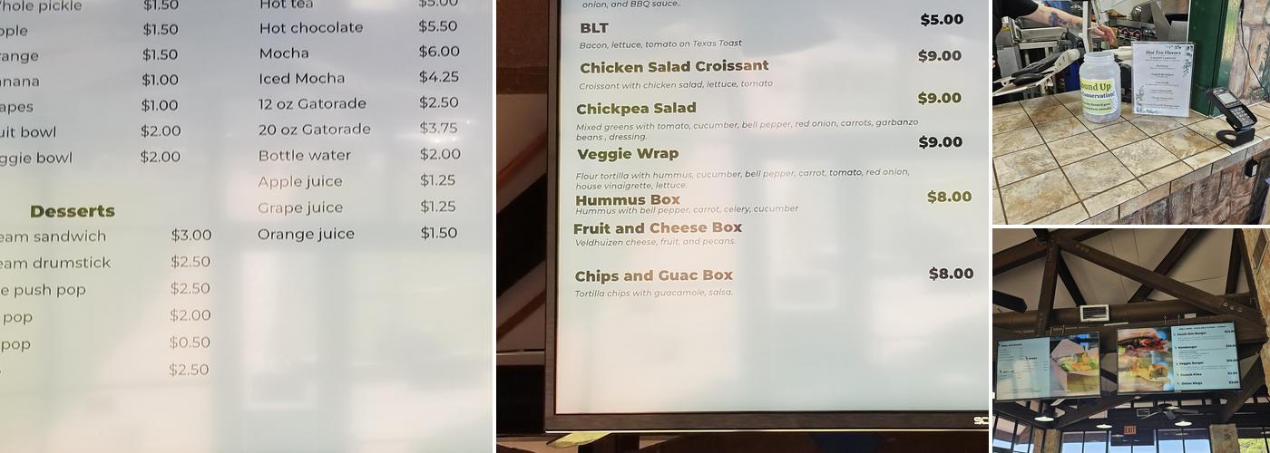 The Overlook Cafe Menu